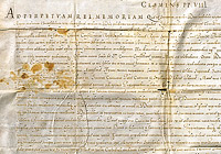 Popiežiaus Klemenso brevė. Antano Lukšėno fotografija